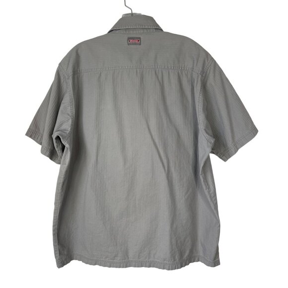 Dickies Short Sleeve Button Front Shirt Mens XL Gray - Picture 2 of 9